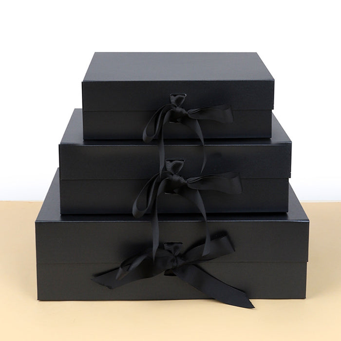 Gift Boxes with Lids, Bridesmaid Proposal Box with Ribbon, Kraft Paper Boxes for Wedding, Packaging, Present, Birthday, Christmas, Party