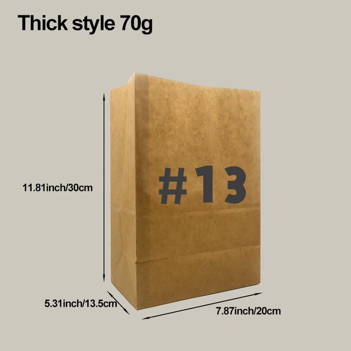100pcs/50pcs/pack Kraft Paper Bag, Brown Paper Lunch Bags -Disposable Kraft Paper SOS Sack for Lunch Bags, Bread Bags, Sandwich Bags, Treat & Snack Bag, Deli, Bakery Use