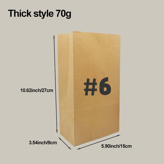 100pcs/50pcs/pack Kraft Paper Bag, Brown Paper Lunch Bags -Disposable Kraft Paper SOS Sack for Lunch Bags, Bread Bags, Sandwich Bags, Treat & Snack Bag, Deli, Bakery Use