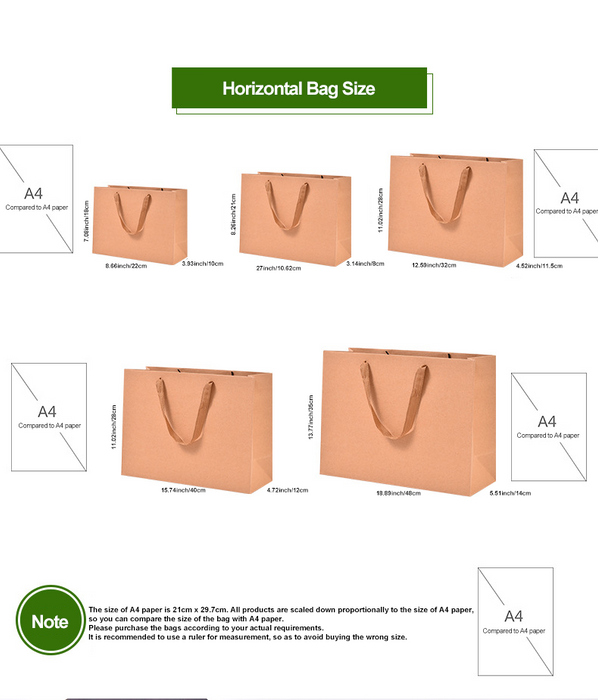 Gift Bags with Handles Cardboard Paper Bags Bulk for Baby Shower, Birthday, Wedding, Party Favors