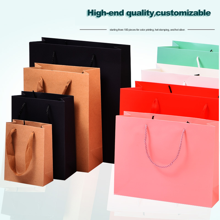 Gift Bags with Handles Cardboard Paper Bags Bulk for Baby Shower, Birthday, Wedding, Party Favors