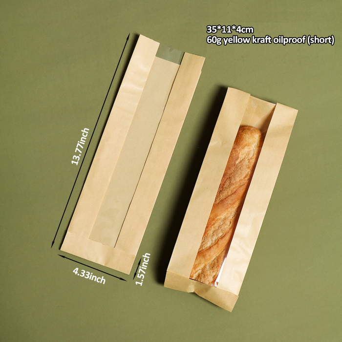 Kraft Paper Baguette Bread Bags, Paper French Bread Bags for Homemade Bread Large, French Baguette Loaf Bags Gifts for Bakers