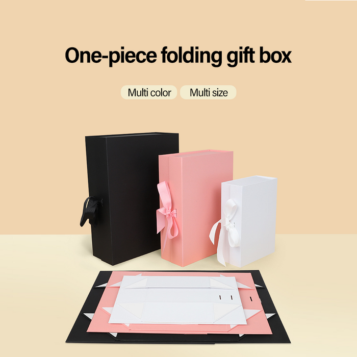 Gift Boxes with Lids, Bridesmaid Proposal Box with Ribbon, Kraft Paper Boxes for Wedding, Packaging, Present, Birthday, Christmas, Party