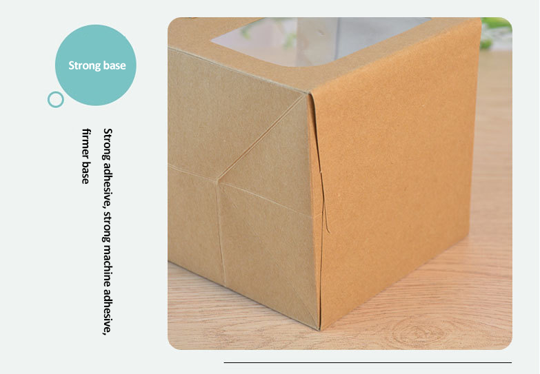 Kraft Paper Tote Bag With Transparent Window Portable Square Gift Wrapping Bag for Wedding Candy, Bouquet, Clothing, Party Gift