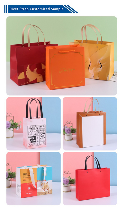 White Gift Bags with Handles Cardboard Paper Bags Bulk for Baby Shower, Birthday, Wedding, Party Favors